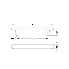Hafele Mobilya Kulpu H2135 128mm Nikel