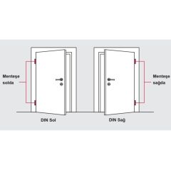 Hafele Yaprak Menteşe, Sol Kapı İçin