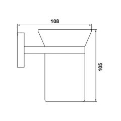 Hafele Diş Fırçalık Tia Duvara Monte Parlak Krom Renk