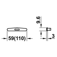 Hafele SWINGFRONT 17 FB Bağlantı profili kapağı(1 Çift)