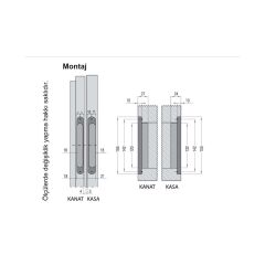Hafele CDH 60I Mat Nikel Renk Gizli Menteşe