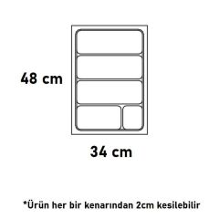 Hafele Smart Çatal Kaşıklık Beyaz Renk, 34x48cm