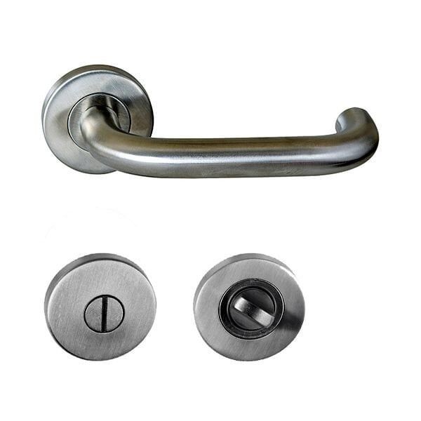 Hafele Kapı Kolu Seti Roland-M WC Paslanmaz Çelik Mat