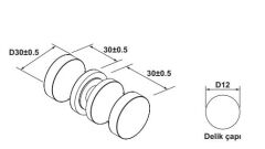 Hafele CITIUS R Kulp Yuvarlak Mat Altın