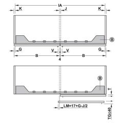 Hafele FINETTA FLATFRONT S 10 FB 1116-1371mm