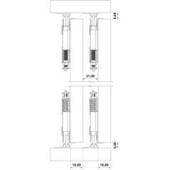 Hafele Kayar Kapak Seti (1 Kapaklık) 60kg