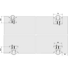 Hafele Kayar Kapak Seti (1 Kapaklık) 60kg
