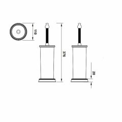 Hafele Tuvalet Fırçalık Calisto Duvara Monte Antik Bronz Renk