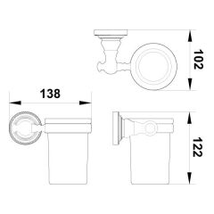 Hafele Diş Fırçalık Calisto Duvara Monte Antik Bronz Renk