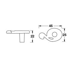 Hafele Düğme Kulp Angelo Jr. Antik Bronz