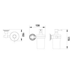 Hafele Sıvı Sabunluk Calisto Duvara Monte Antik Bronz Renk