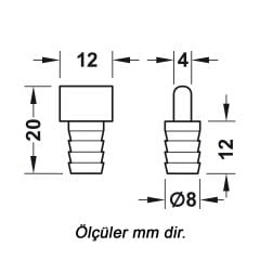 Hafele SLIDO 12 IF J Kılavuz, gri