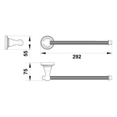Hafele Kağıt Havluluk Calisto Duvara Monte Antik Bronz Renk