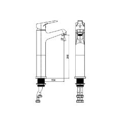 Hafele Lavabo Bataryası Buono Yüksek Parlak Krom