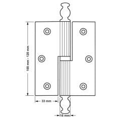Hafele Calisto Yaprak Menteşe Sağ, Mat Siyah Renk