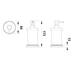 Hafele Sıvı Sabunluk Calisto Tezgah Üstü Mat Siyah Renk