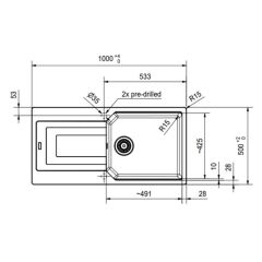 Franke Granit Eviye Tek Gözlü Damlalıklı Ubg 611-100 Stone Grey