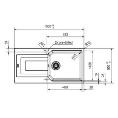 Franke Granit Eviye Tek Gözlü Damlalıklı Ubg 611-100 Avena