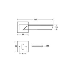 Hafele Kapı Kolu Seti İstanbul Oda Parlak Krom