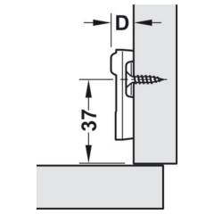 Hafele Metalla Mini Tas Menteşe H Taban Sürerek 2mm