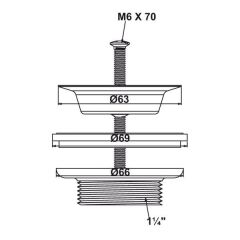 Hafele Lavabo Süzgeç Gider ve Kapağı Paslanmaz Çelik Renk