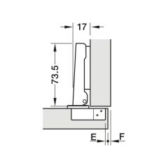 Hafele METALLA 310 K 110 Frenli Düz Menteşe