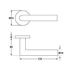 Hafele Kapı Kolu Seti Werner II-M WC Paslanmaz Çelik Mat (15 Adet)