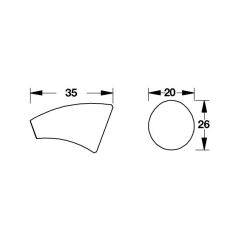 Hafele Düğme Kulp Arco Jr. Parlak Bakır