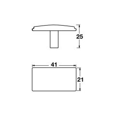 Hafele Düğme Kulp Adda Jr. Parlak Krom