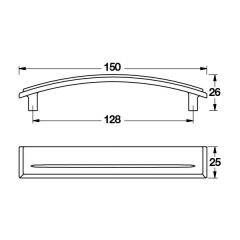 Hafele Mobilya Kulpu Sahara 128mm Antik Bronz