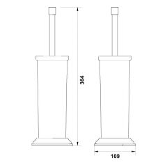 Hafele Tuvalet Fırçalığı Martin Yerden Parlak Krom Renk