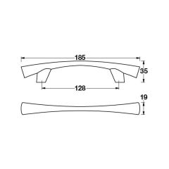 Hafele Mobilya Kulpu Arco 128mm Mat Siyah