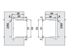 Hafele CITIUS 04 Menteşe C/C 135° Titanyum