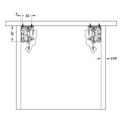 Hafele Gizli Ray Matrix Um A30, Tam Açılım Bas Aç 550mm