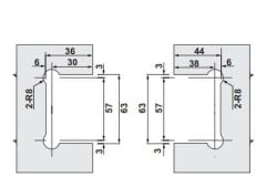 Hafele CITIUS 04 Menteşe C/C 135° Mat Siyah