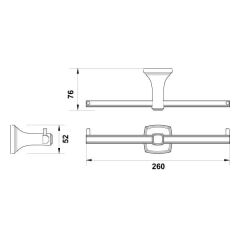 Hafele Tuvalet Kağıtlığı Martin İkili Duvara Monte Parlak Krom Renk