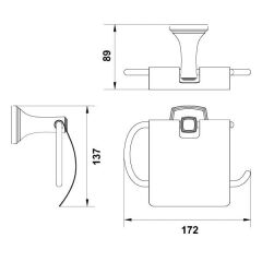 Hafele Tuvalet Kağıtlığı Martin Kapaklı Duvara Monte Parlak Krom Renk