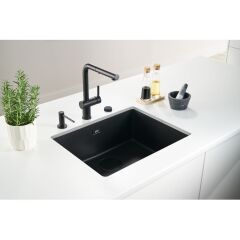 Franke Fragranit Evye Marıs Mrg 110-52 Matt Black Tek Gözlü Damlalıksız