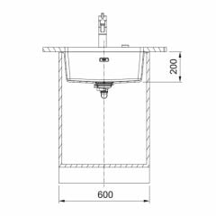 Franke Granit Eviye Tek Gözlü Damlalıksız Bx Maris Mrg 210/110-52 Stone Grey