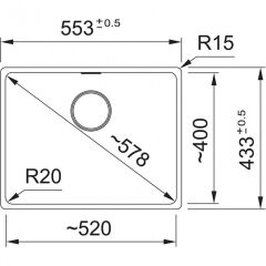 Franke Granit Eviye Tek Gözlü Damlalıksız Bx Maris Mrg 210/110-52 Oyster