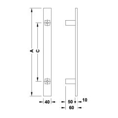Hafele Çekme Kol Cosimo 600mm Mat Siyah