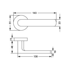 Hafele Kapı Kolu Seti Merit II Barelli Mat Siyah