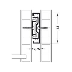 Hafele BALL43 Bilyalı Ray Tam Açılım 43/550mm