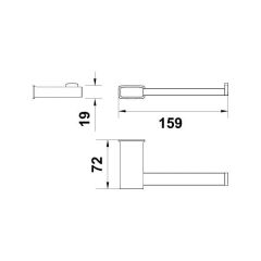 Hafele Tuvalet Kağıtlığı Plato Duvara Monte Parlak Altın Renk