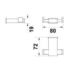 Hafele Banyo Askısı Plato İkili Parlak Altın Renk