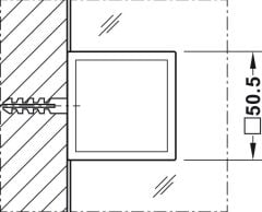 Hafele AQUASYS Cam Tutucu D/C 90