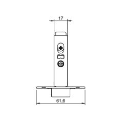 Hafele METALLA 110 SM 105°, Yarı Binili Gizli Menteşe