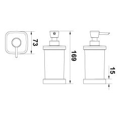 Hafele Sıvı Sabunluk Plato Tezgah Üstü Mat Siyah Renk