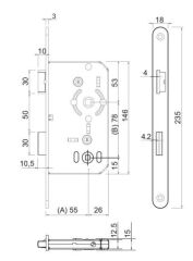 Hafele Sessiz Kilit Wc Tipi, Sol Yönlü