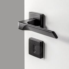 Hafele Kapı Kolu Seti İstanbul WC Mat Siyah